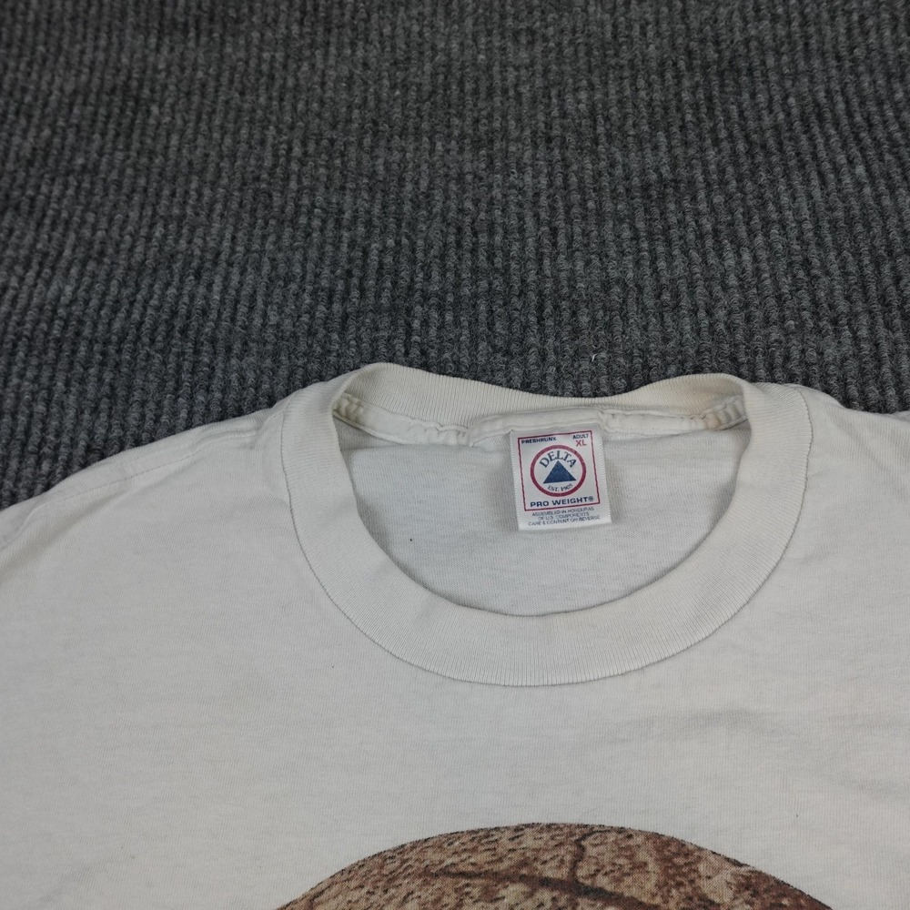 Vintage Basketball Shirt Mens XL White Gimme The Rock Graphic T-Shirt - Picture 4 of 12